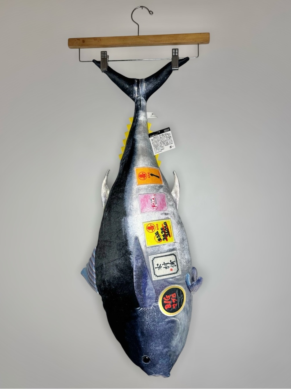 New Blue Tuna Stuffed Animal with Sticker Details